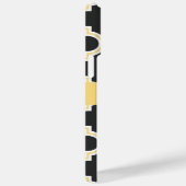 Zwarte en Golden Moroccan Quatrefoil Case-Mate iPhone Case (Achterkant / Rechts)