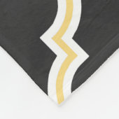 Zwarte en Golden Moroccan Quatrefoil Fleece Deken (Hoek)