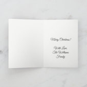 Zwarte en Goud van de Trompet van de Engel van Feestdagen Kaart (Binnen)