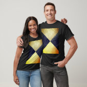 Zwarte en goudalligatorhuid t-shirt (Unisex)