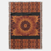 Zwarte en goudbloemen 11 deken (Voorkant Verticaal)