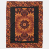 Zwarte en goudbloemen 11 fleece deken (Voorkant)