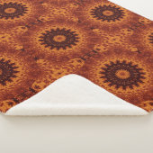 Zwarte en goudbloemen 11 sherpa deken (3/4)