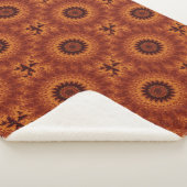 Zwarte en goudbloemen 12 sherpa deken (3/4)