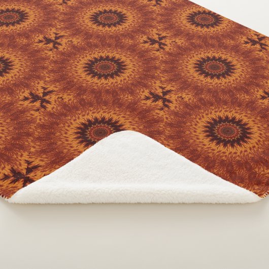 Zwarte en goudbloemen 12 sherpa deken (3/4)