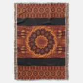 Zwarte en goudbloemen 13 deken (Voorkant Verticaal)