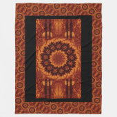 Zwarte en goudbloemen 13 fleece deken (Voorkant)