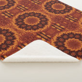 Zwarte en goudbloemen 13 sherpa deken (3/4)