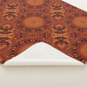 Zwarte en goudbloemen 14 sherpa deken (3/4)