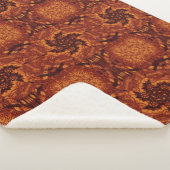 Zwarte en goudbloemen 15 sherpa deken (3/4)