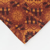 Zwarte en goudbloemen 16 fleece deken (Hoek)