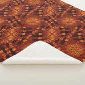 Zwarte en goudbloemen 16 sherpa deken (3/4)