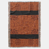 Zwarte en goudbloemen 17 deken (Voorkant Verticaal)