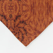 Zwarte en goudbloemen 17 fleece deken (Hoek)