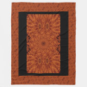 Zwarte en goudbloemen 18 fleece deken (Voorkant)