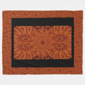 Zwarte en goudbloemen 18 fleece deken (Voorkant (Horizontaal))