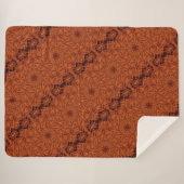 Zwarte en goudbloemen 18 sherpa deken (Voorkant (horizontaal))