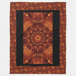 Zwarte en goudbloemen 20 fleece deken