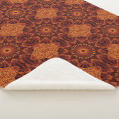 Zwarte en goudbloemen 20 sherpa deken (3/4)