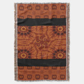 Zwarte en goudbloemen 22 deken (Voorkant Verticaal)