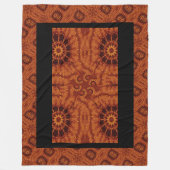 Zwarte en goudbloemen 22 fleece deken (Voorkant)