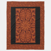 Zwarte en goudbloemen 23 fleece deken (Voorkant)