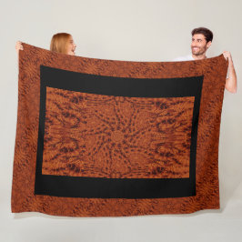 Zwarte en goudbloemen 26 fleece deken