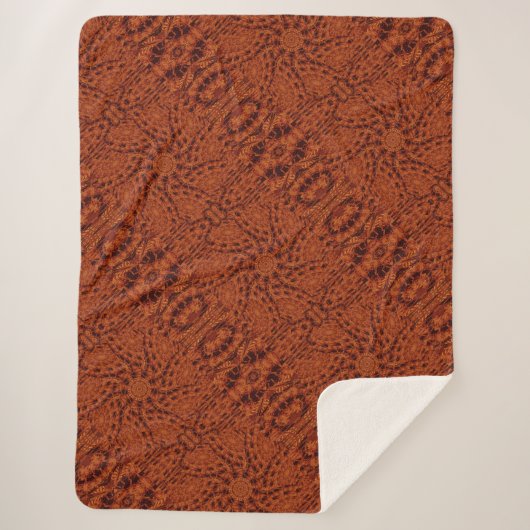 Zwarte en goudbloemen 26 sherpa deken (Voorkant)