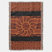 Zwarte en goudbloemen 29 deken (Voorkant Verticaal)