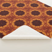 Zwarte en goudbloemen 2 sherpa deken (3/4)