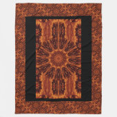 Zwarte en goudbloemen 30 fleece deken (Voorkant)
