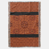 Zwarte en goudbloemen 7 deken (Voorkant Verticaal)