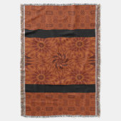 Zwarte en goudbloemen 8 deken (Voorkant Verticaal)