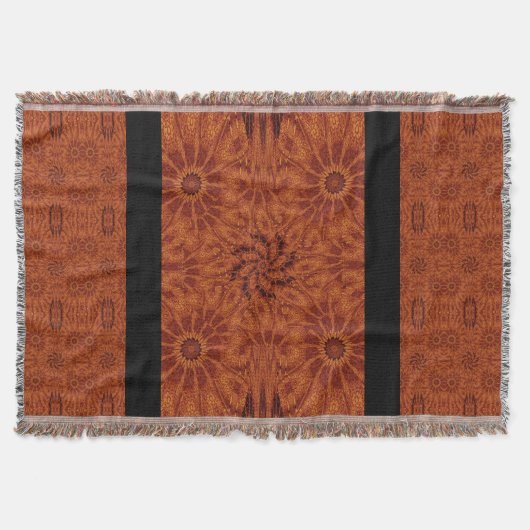 Zwarte en goudbloemen 8 deken (Voorkant)