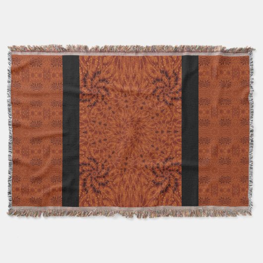 Zwarte en goudbloemen 9 deken (Voorkant)