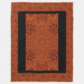 Zwarte en goudbloemen 9 fleece deken (Voorkant)