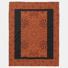 Zwarte en goudbloemen 9 fleece deken