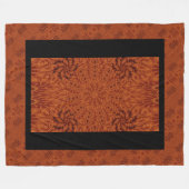 Zwarte en goudbloemen 9 fleece deken (Voorkant (Horizontaal))
