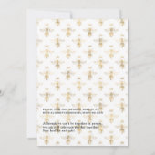 zwarte en goudbloemen - Virtuele bruiloft Kaart (Achterkant)