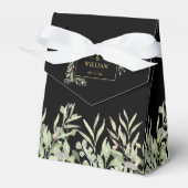 Zwarte en goudbruine olievlek bedankdoosjes (Voorkant Zijde)