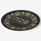 zwarte en gouddoorvoer papieren bordje (Gekanteld)