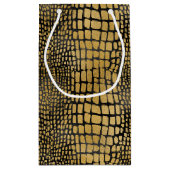 ZWARTE EN GOUDE ALLIGATORPATRONEN KLEIN CADEAUZAKJE (Achterkant)