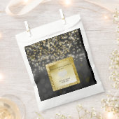 ZWARTE EN GOUDE DIAMONEN NIEUWE FAVOR BAG BEDANKZAKJE (Geknipt)