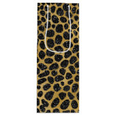 ZWARTE EN GOUDE LEOPARD-SPOTS WIJN CADEAUTAS (Voorkant)