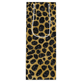ZWARTE EN GOUDE LEOPARD-SPOTS WIJN CADEAUTAS