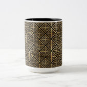  ZWARTE EN GOUDE ROWS VAN CELTISCHE KENNIS TWEEKLEURIGE KOFFIEMOK (Center)