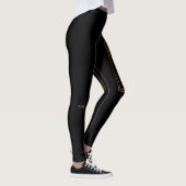 ZWARTE EN GOUDE TB-leggings Leggings (Rechts)