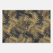 ZWARTE EN GOUDE TROPISCHE LEVERINGEN BUTTERFLIES D INPAKPAPIER VEL (Voorkant)