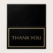 ZWARTE EN GOUDE WEDING DANK U KAART (Buitenkant ongevouwen)