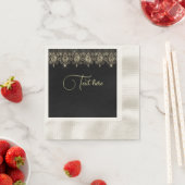 Zwarte en goudelegante luiers servet (Insitu)